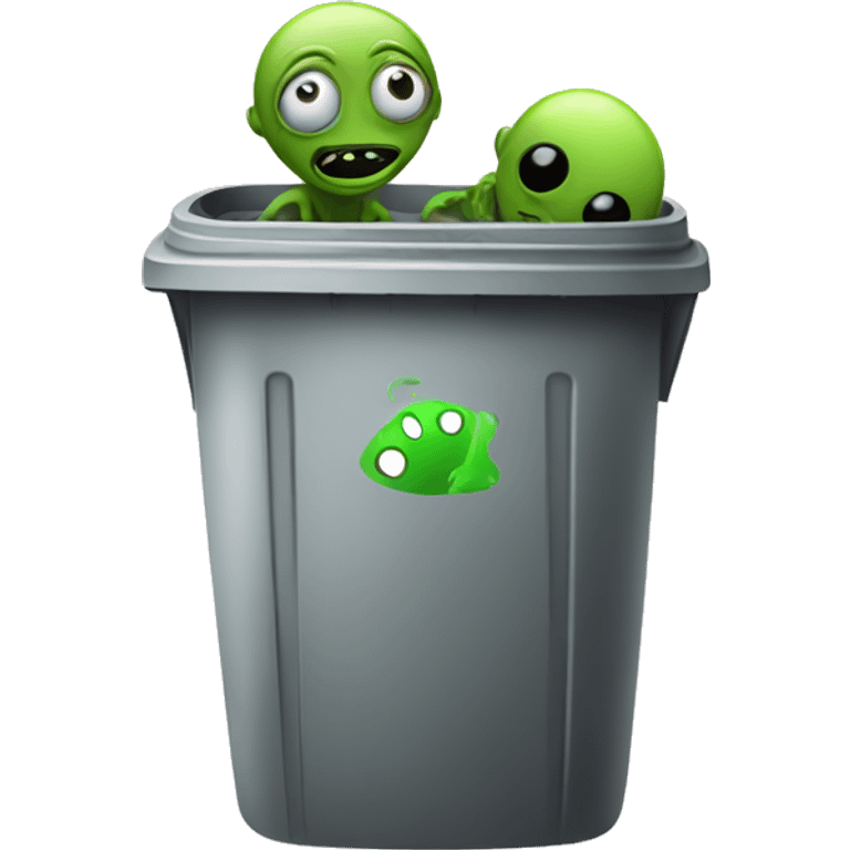 alien in the trash emoji