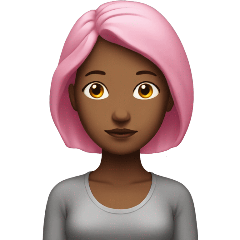 Meditation girl with pink hair emoji