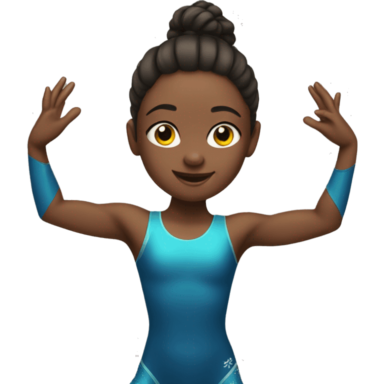 Girl doing gymnastics emoji