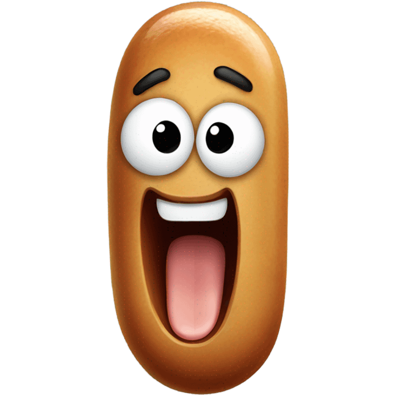 Big sausage with hungry face emoji