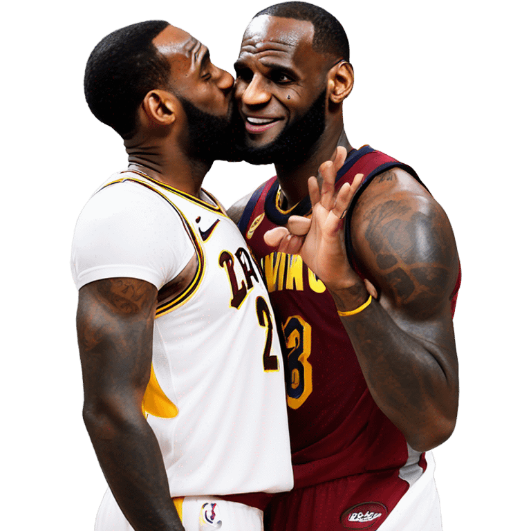 LeBron kiss emoji