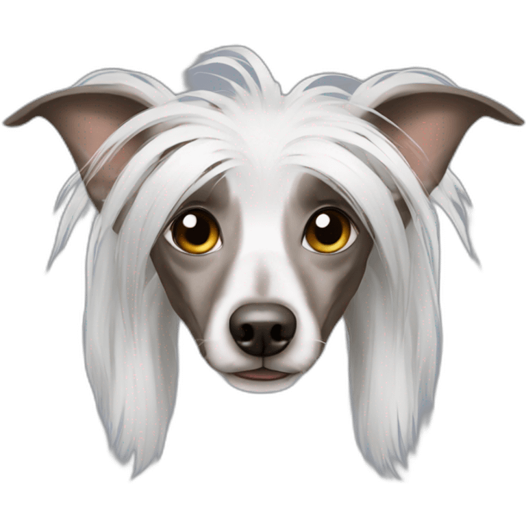 Chinese Crested drunk emoji