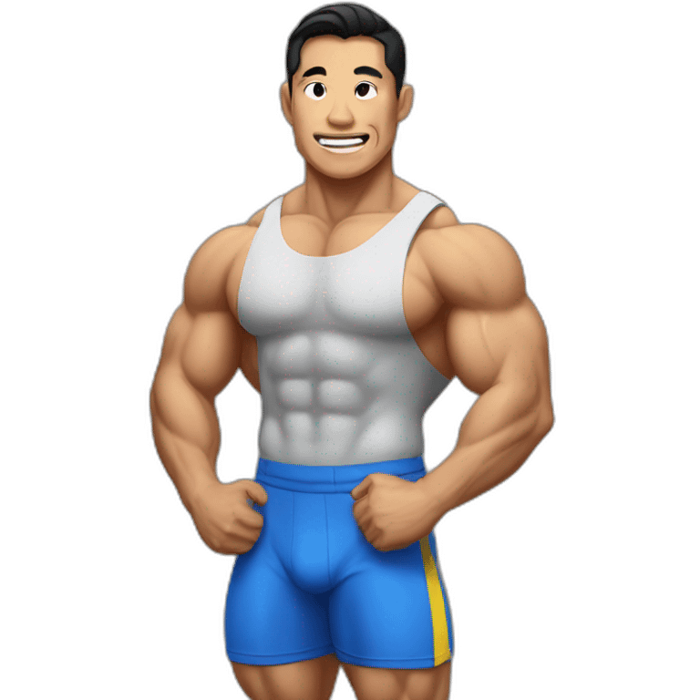 Asian bodybuilder emoji