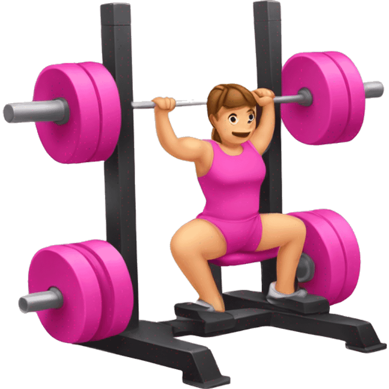 pink weight gym emoji