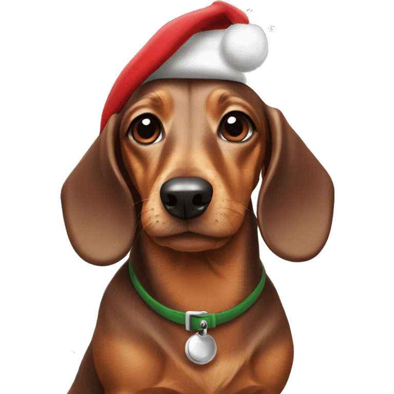 dachshund santa emoji