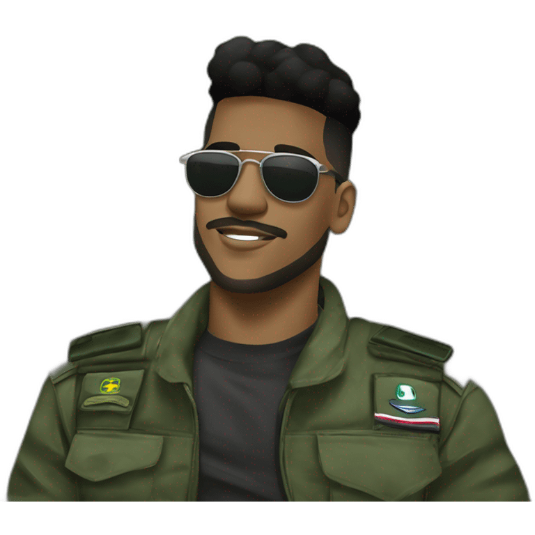 Barbearias Cariocas do Rio de Janeiro Brasil, criar do RJ roupas típicas da favela Streetwear black Brazilian young favela barberman doing a degradê militar fase in a black Brazilian Man emoji