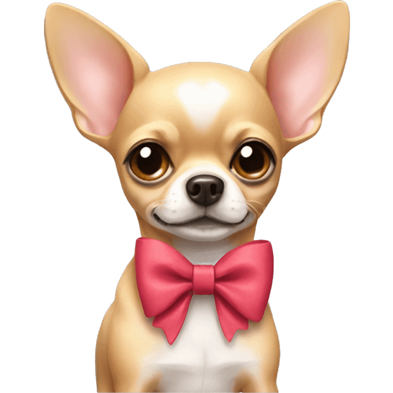 Chihuahua with bow emoji