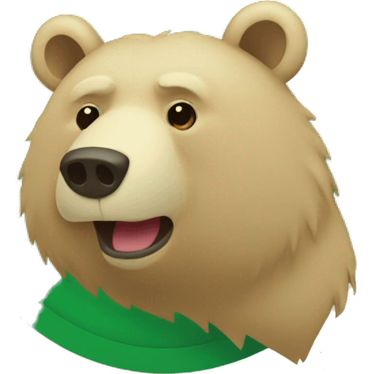 Bear in green circle emoji