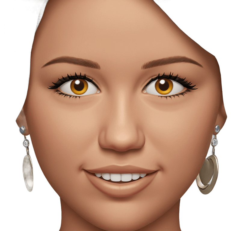 smiling girl with earrings emoji