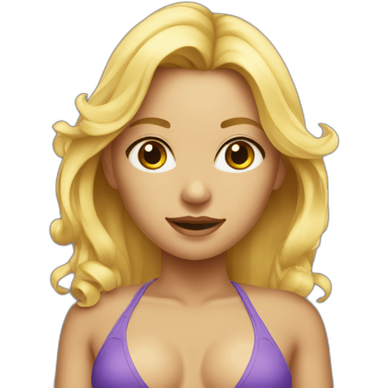 Blonde girl in bikini emoji