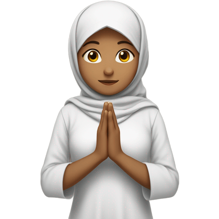 a muslim girl pray emoji