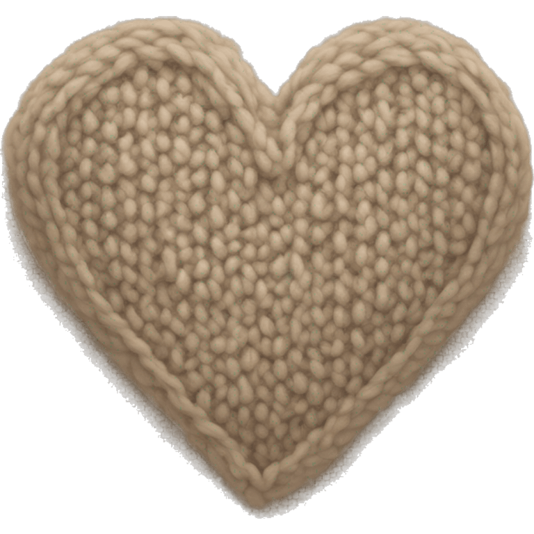 Knitted beige heart emoji