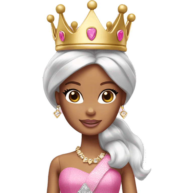 barbie with princess crown emoji