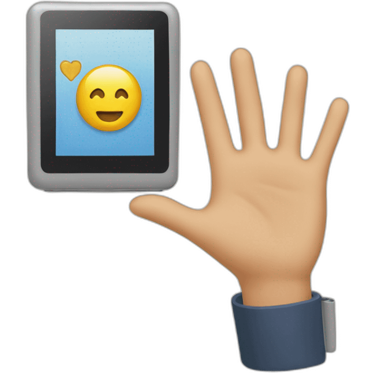 Touchscreen with graphics emoji