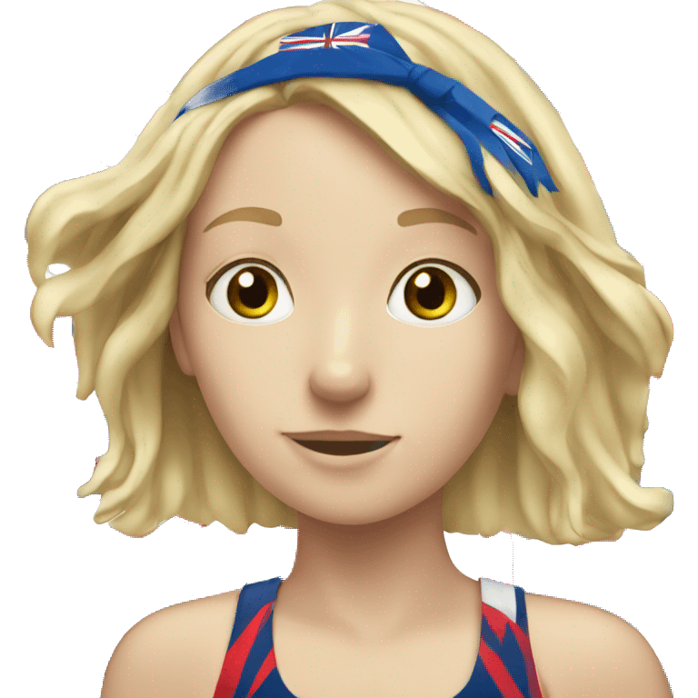 Blonde girl swimming for Great Britain emoji