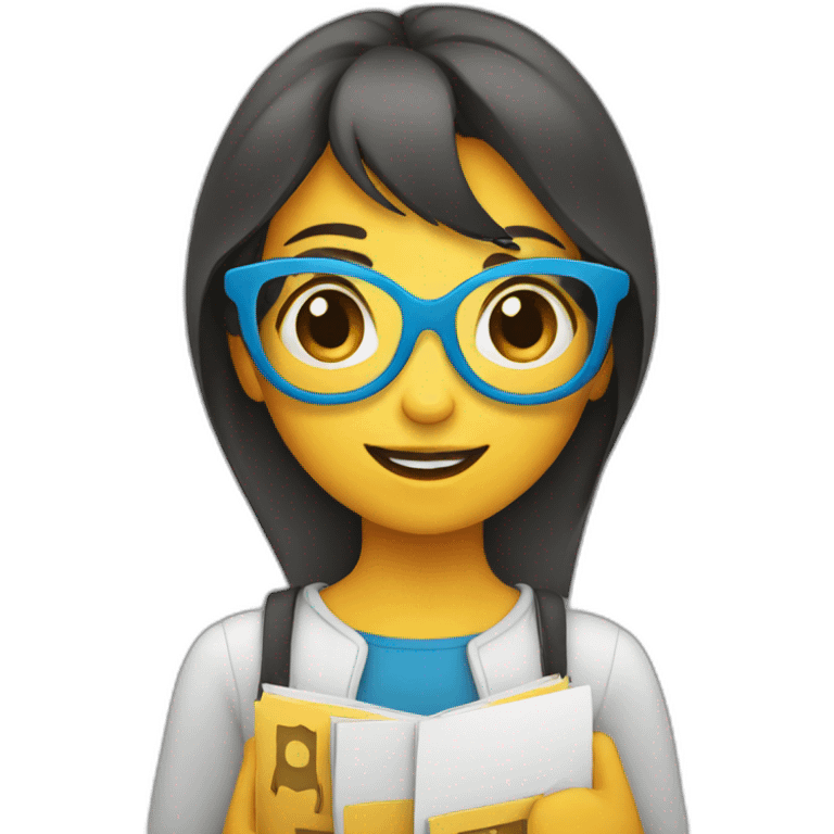 Girl holding WordPress logo emoji