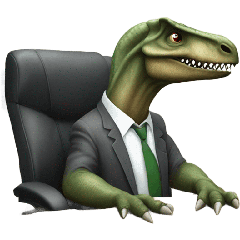 sad office dinosaur emoji