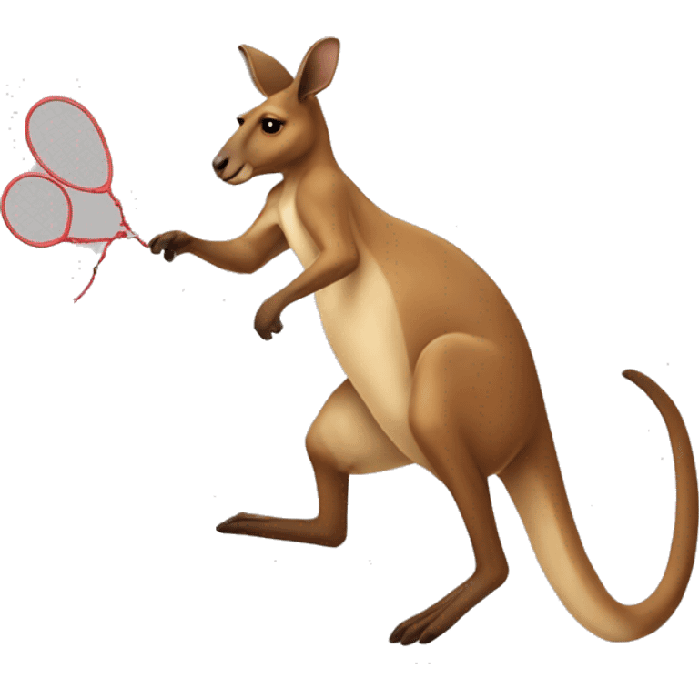 a kangaroo doing double dutch with other kangaroos emoji