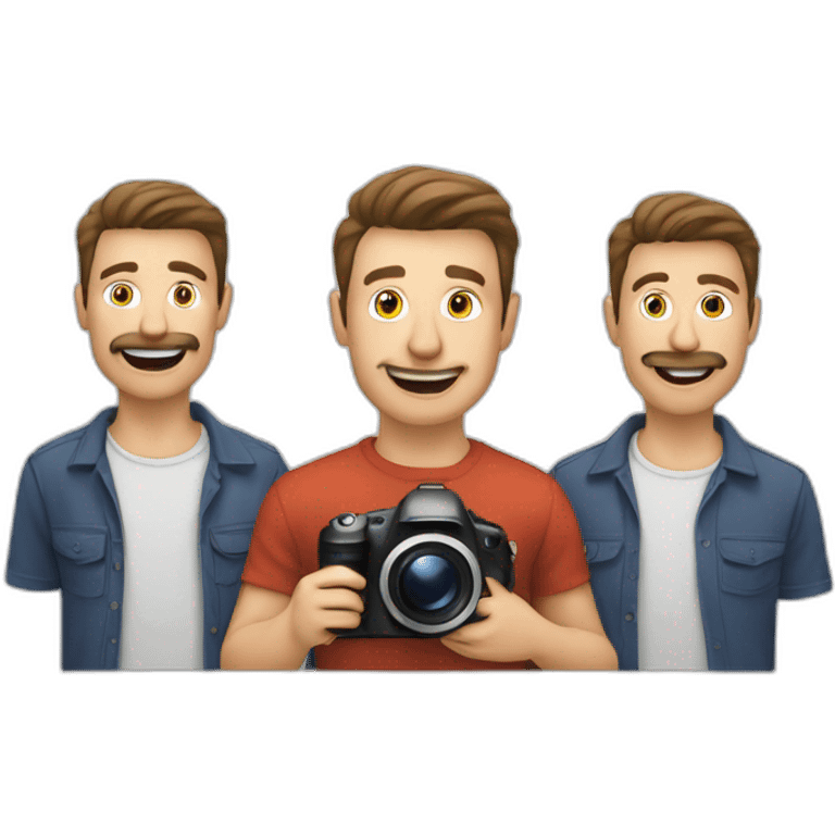 generate cover image for my facebook profile with men having camera emoji