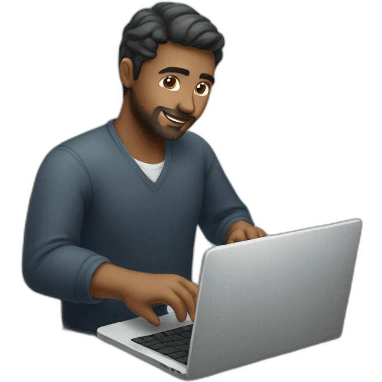 Man working on a laptop emoji