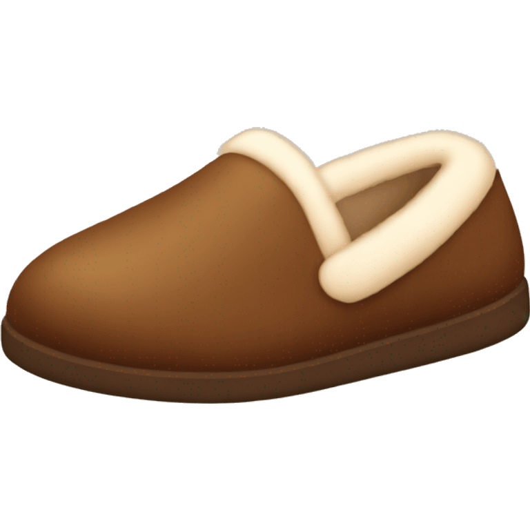 Warm brown fluffy house shoes emoji