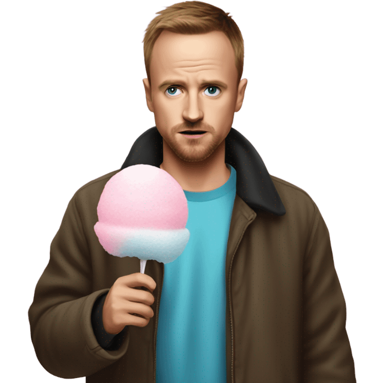 jesse pinkman holding a cotton candy emoji