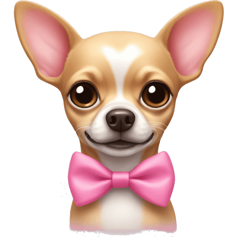 Chihuahua with pink bow emoji