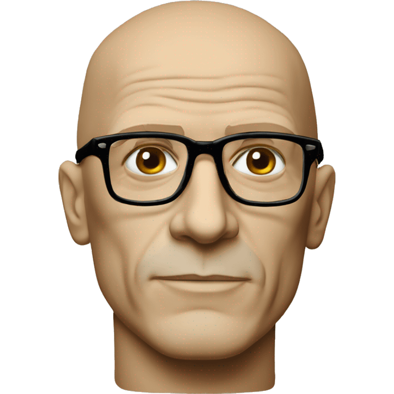  Michel Foucault square framed glasses emoji