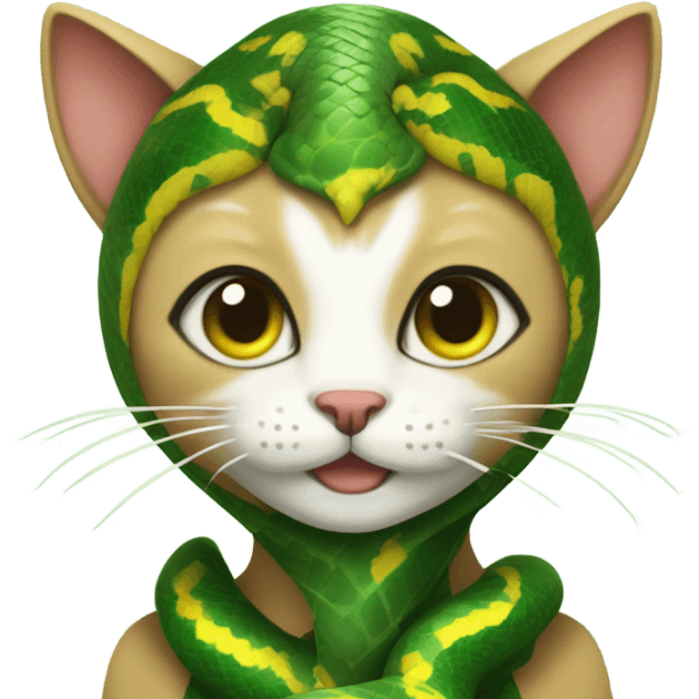 cat in a snake costume emoji