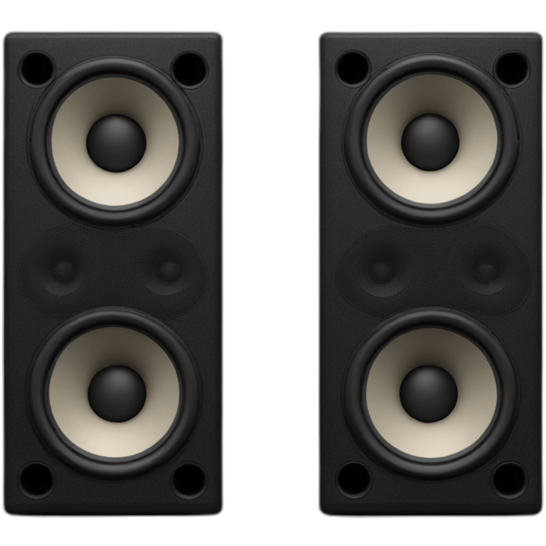 speakers audio black pair emoji