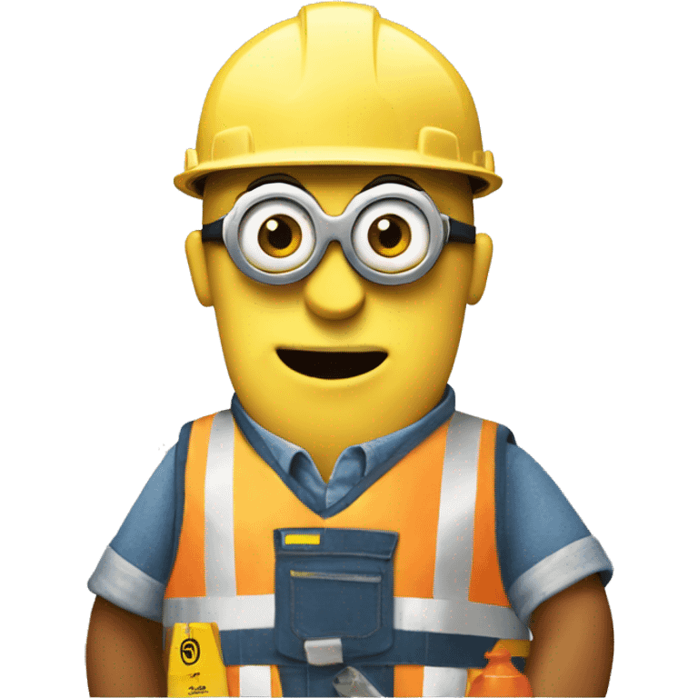 bob the minion as a civil engineer  emoji