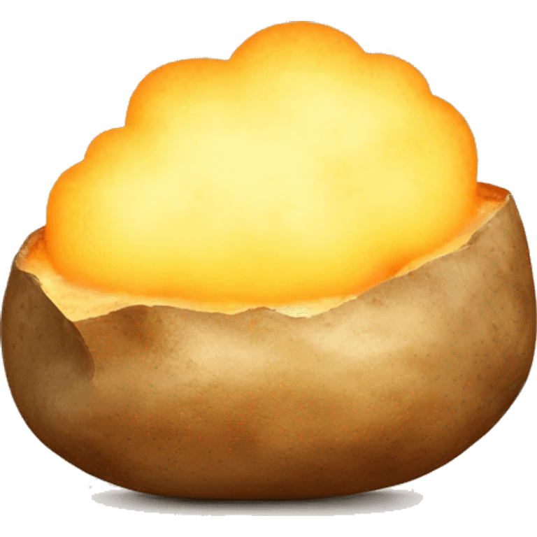 Steaming Baked potato emoji