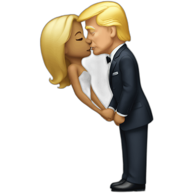 trump kisses obama emoji