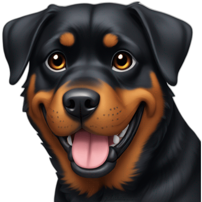 Rottweiler-happy emoji