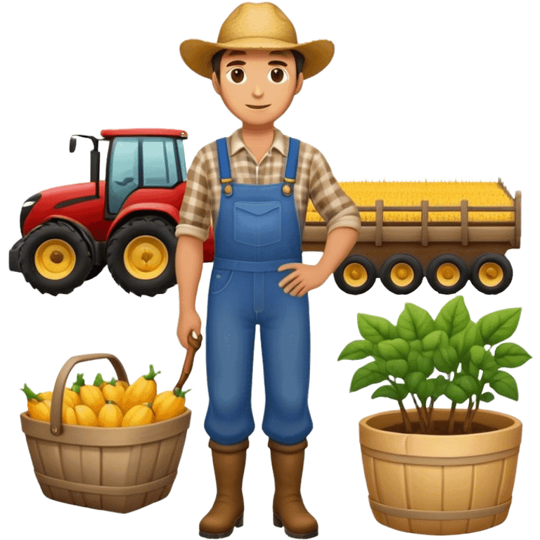 HANDSOME farmer FLL BODY  emoji