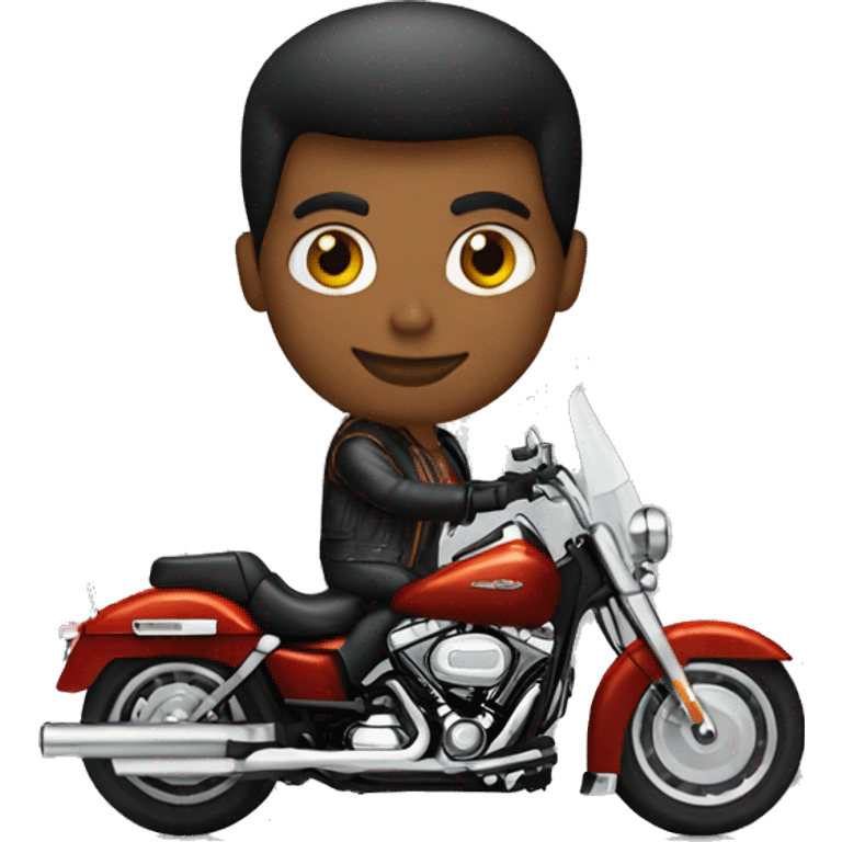 harley davidson with rider emoji