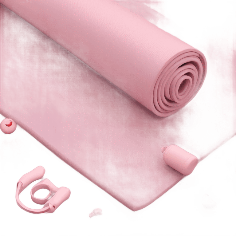 pastel pink yoga emoji