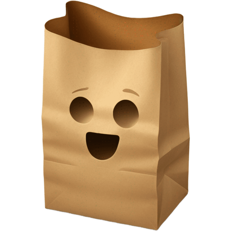 upside down paper bag emoji