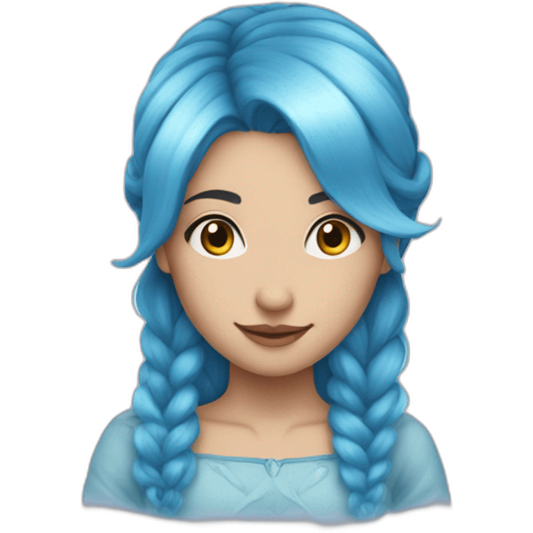 Fairy tale blue hair emoji