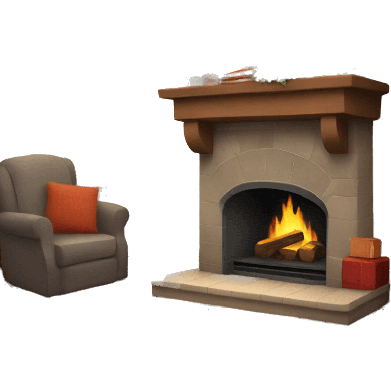 A cozy fireplace emoji