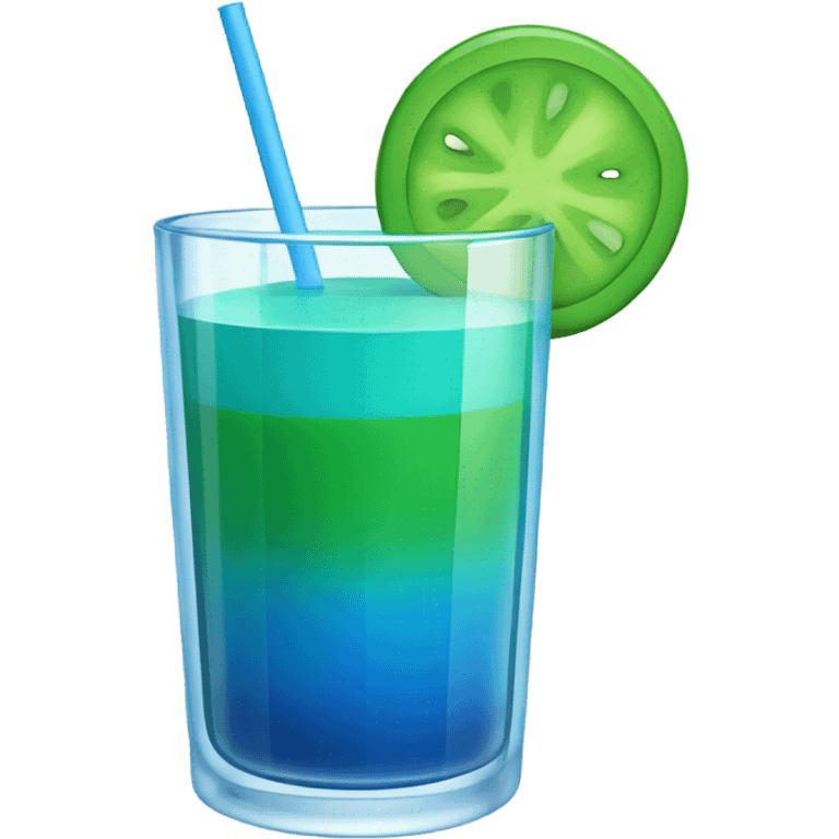 Blue and green juice emoji