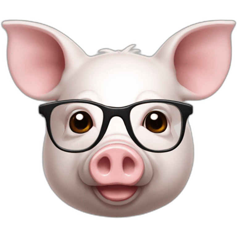 Cochon avec lunettes de solei emoji