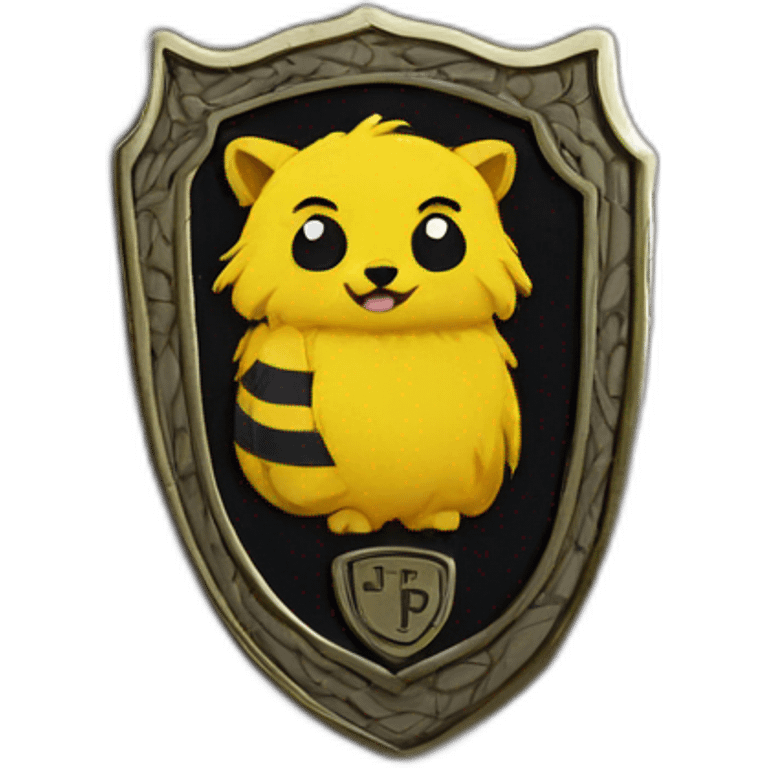 Hufflepuff badge pin emoji