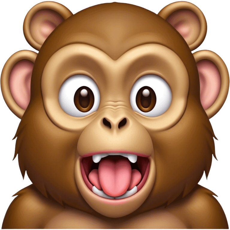 Monkey sticking out tongue with rizz face emoji