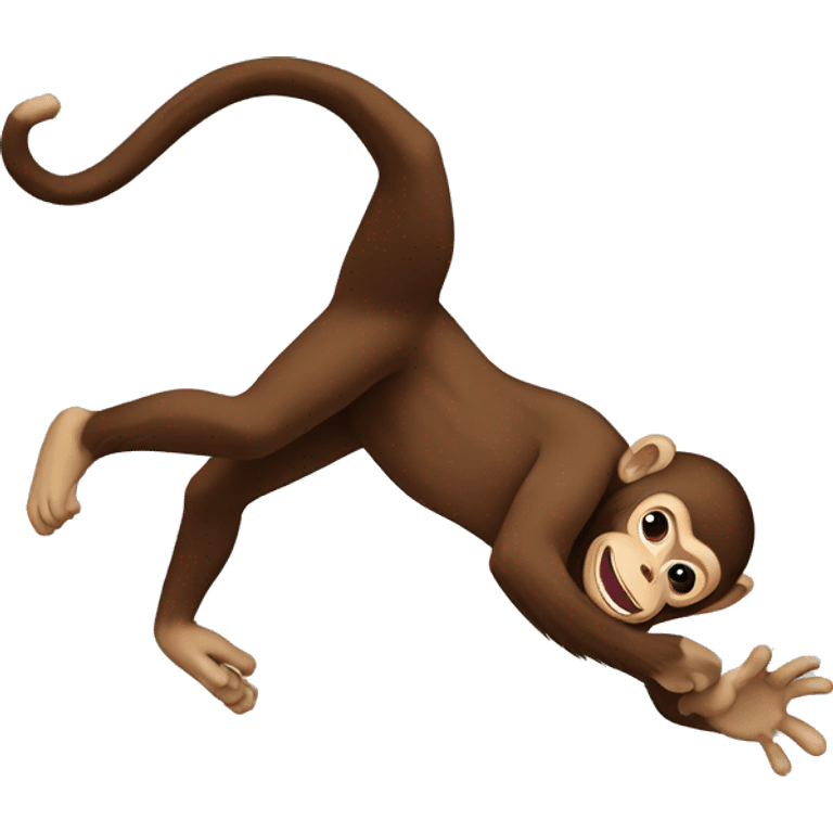 Backflipping monkey emoji