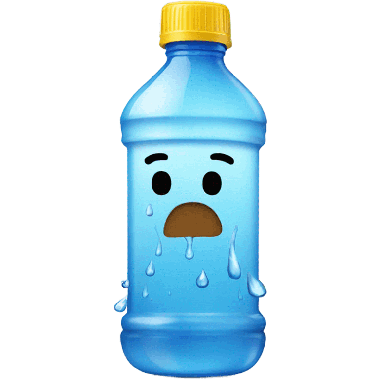 Water dripping out the side of a line bottle emoji