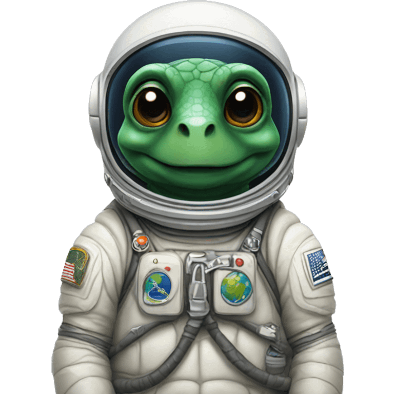 A turtle with an astronaut suit  emoji