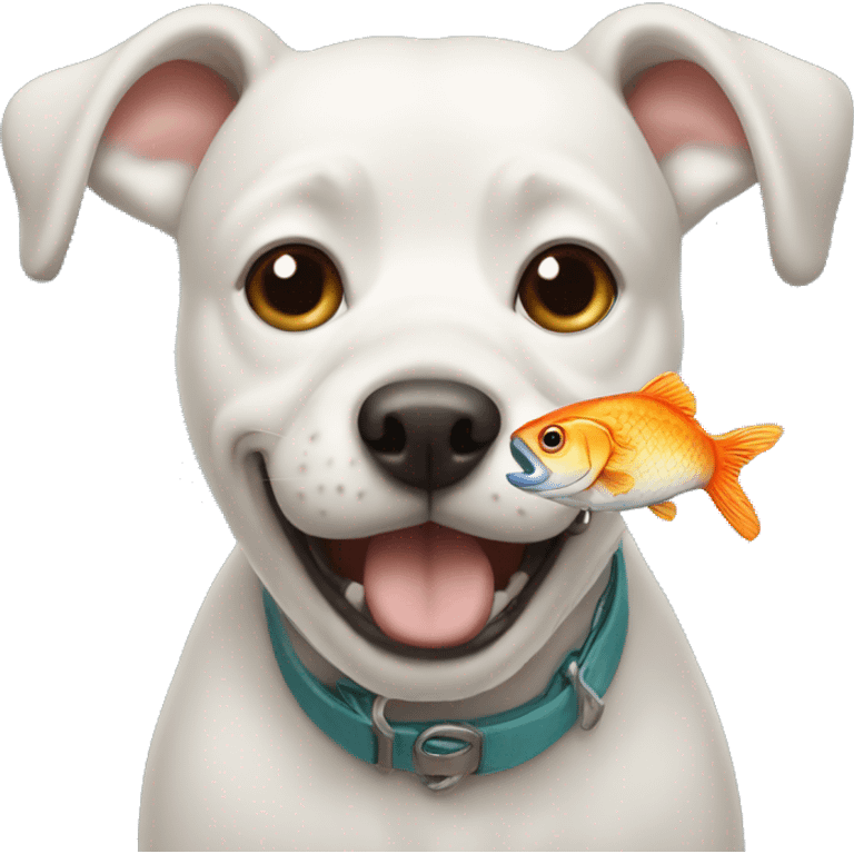  dog with a fish in its mouth emoji