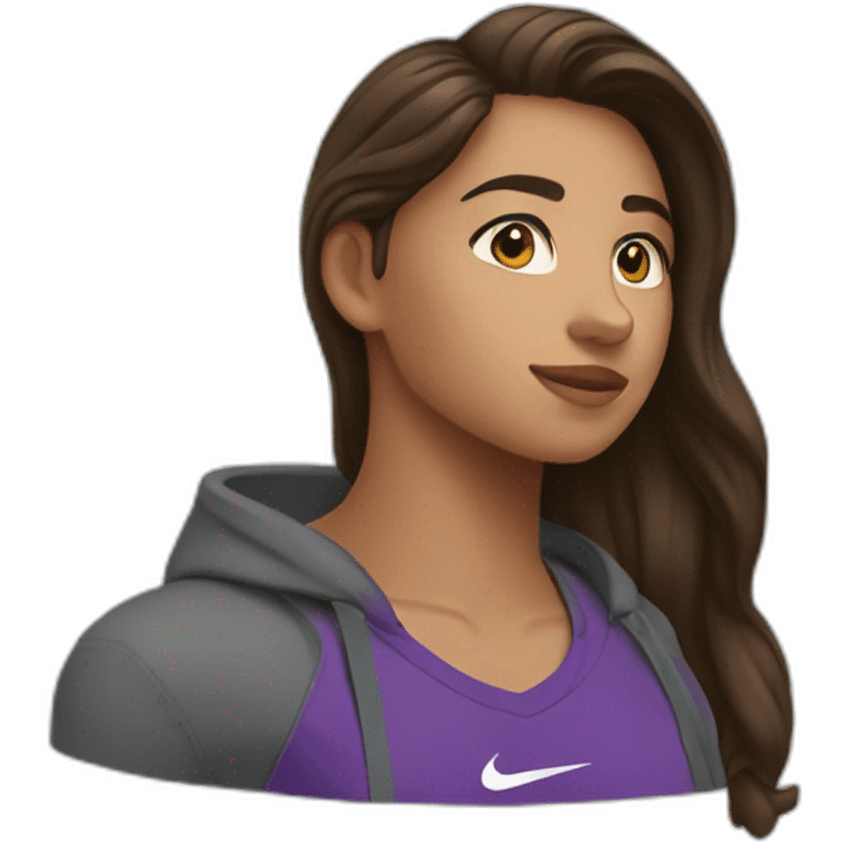 Une fille brune nike emoji