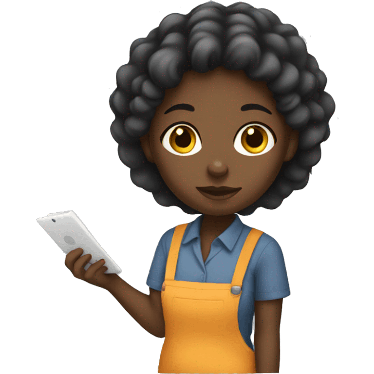 Black Girl working  emoji